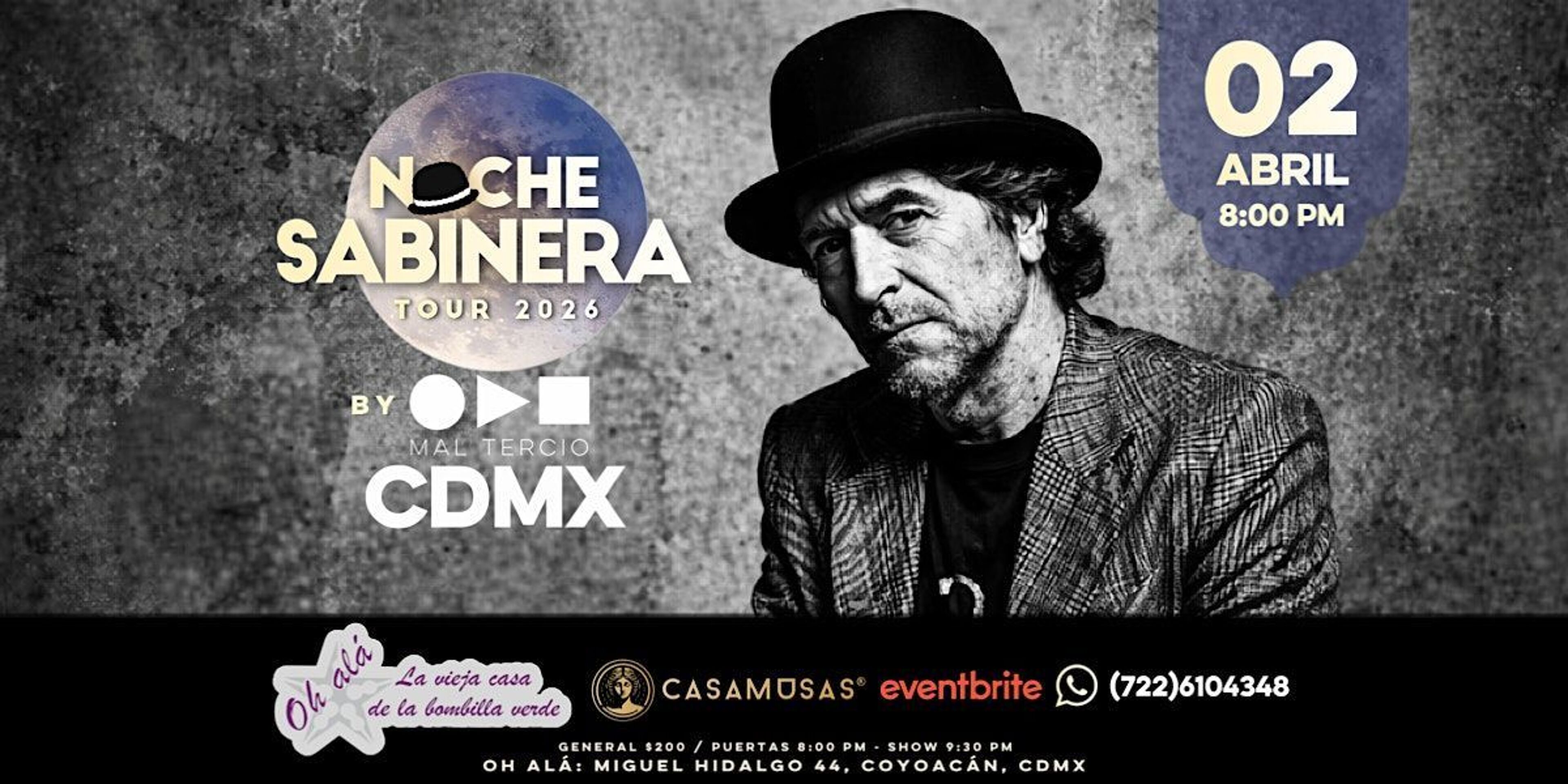 Imagen de portada para el evento: Noche Sabinera by Mal Tercio • CDMX
