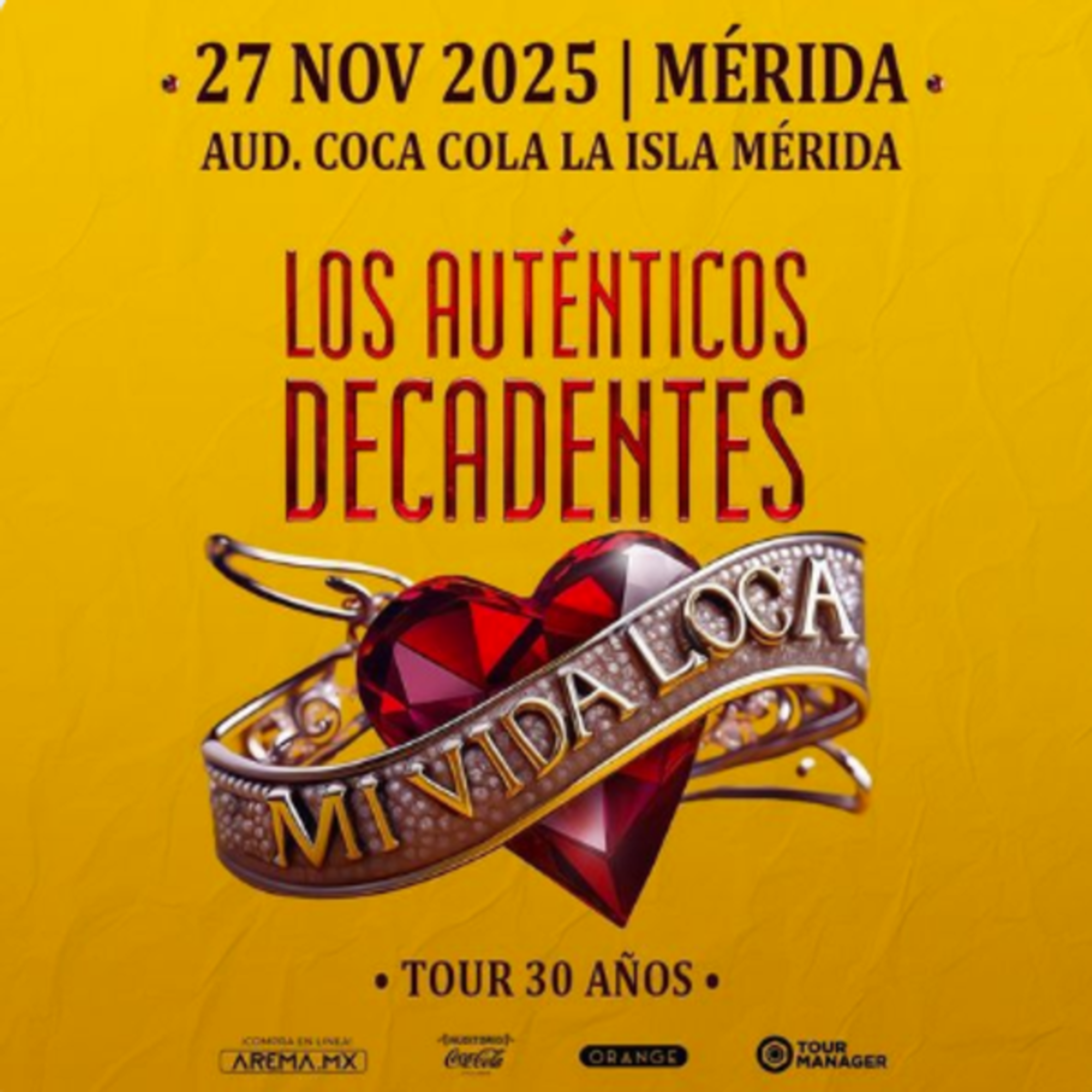 Imagen de portada para el evento: Los Auténticos Decadentes en Mérida