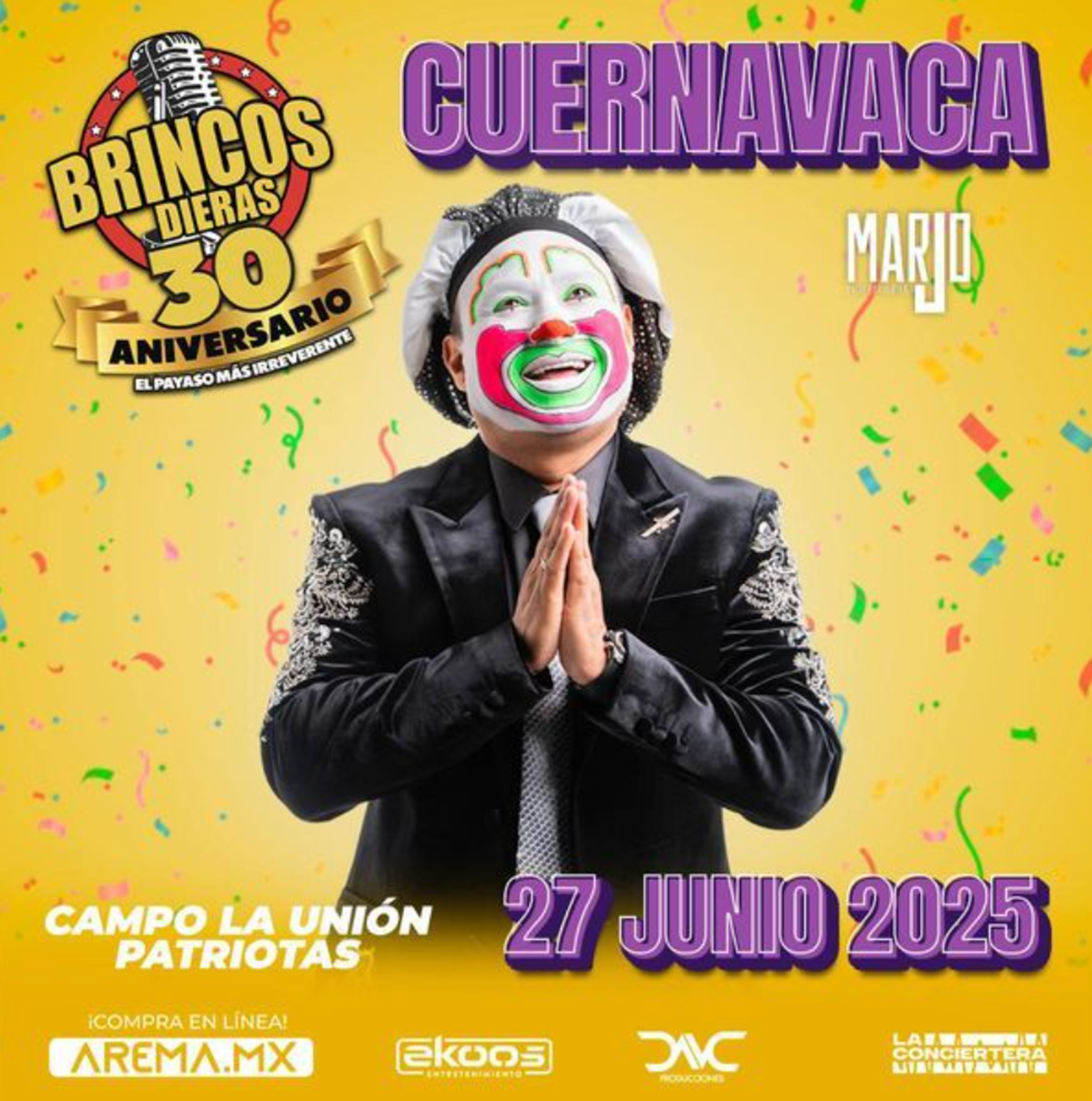 Imagen de portada para el evento: Brincos Dieras - 30 Aniversario en Cuernavaca